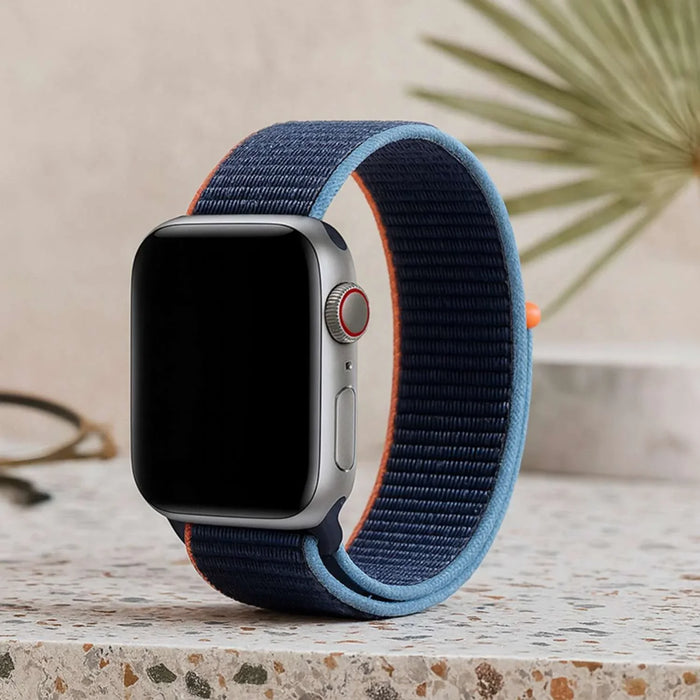 Apple Watch bandje - geweven - nylon - diepzee