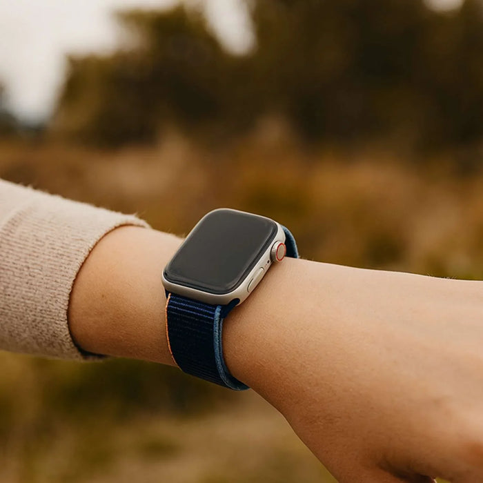 Apple Watch bandje - geweven - nylon - diepzee