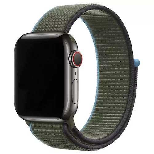 Apple Watch bandje - geweven - nylon - inverness groen