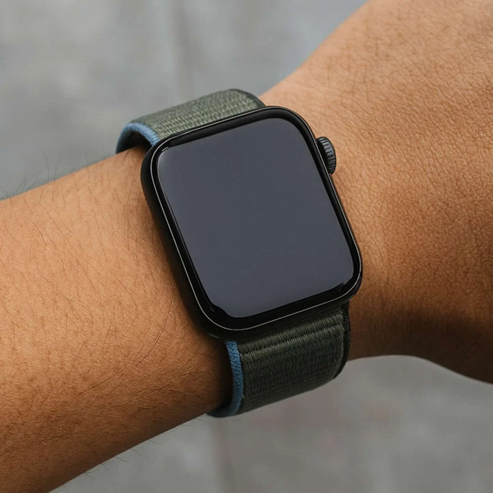Apple Watch bandje - geweven - nylon - inverness groen