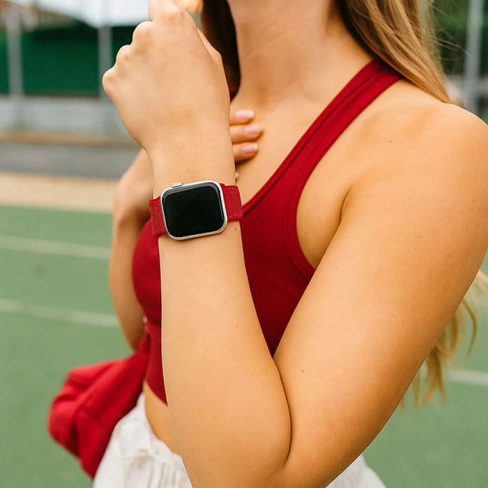 Apple Watch bandje - geweven - nylon - rood