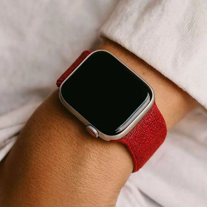 Apple Watch bandje - geweven - nylon - rood