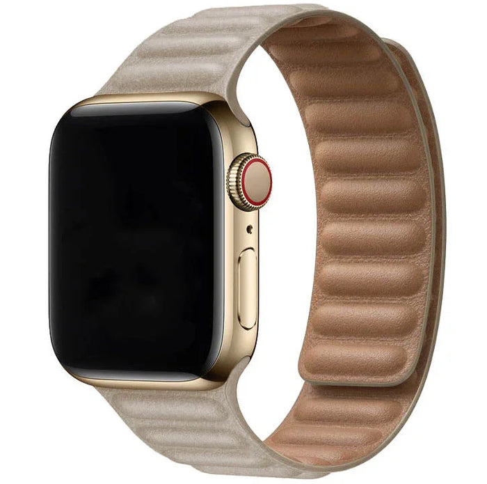 Apple Watch bandje - leer - solo - khaki