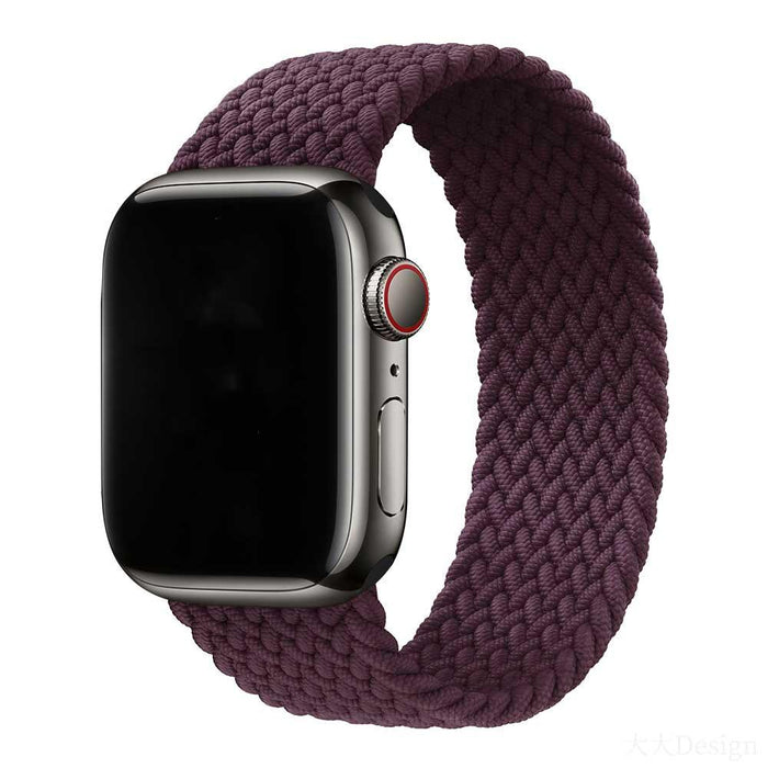 Apple Watch bandje - nylon - gevlochten solo - kers