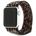 Apple Watch bandje - nylon - geweven gesp - leopard