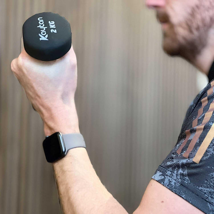 Apple Watch bandje - siliconen - kust grijs