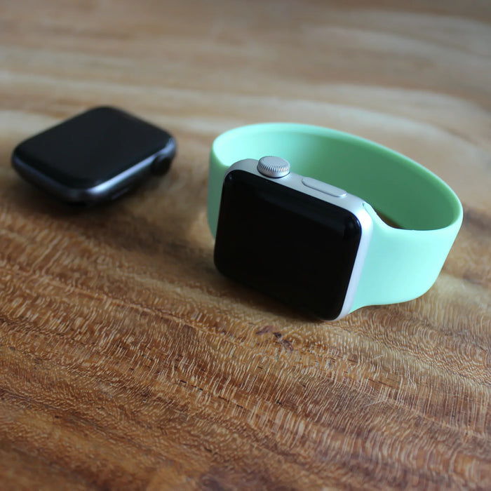 Apple Watch bandje - siliconen - solo loop - pistache