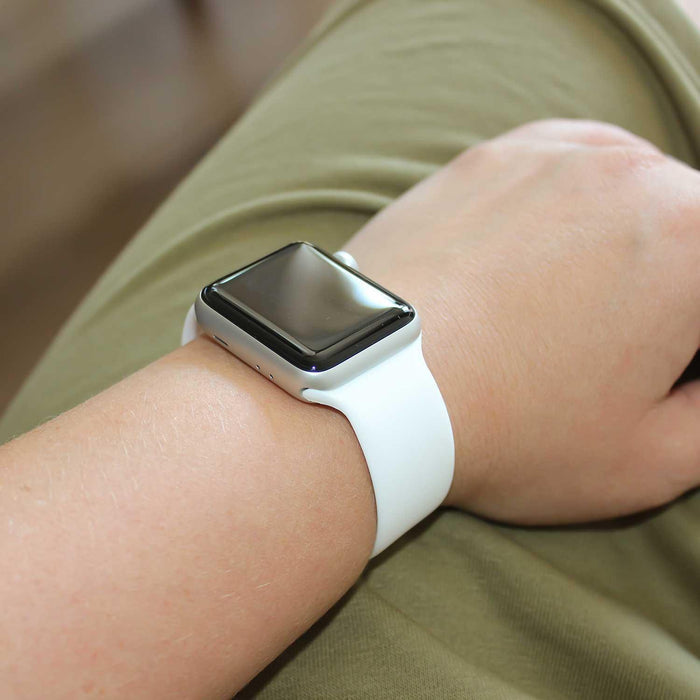 Apple Watch bandje - siliconen - solo loop - wit