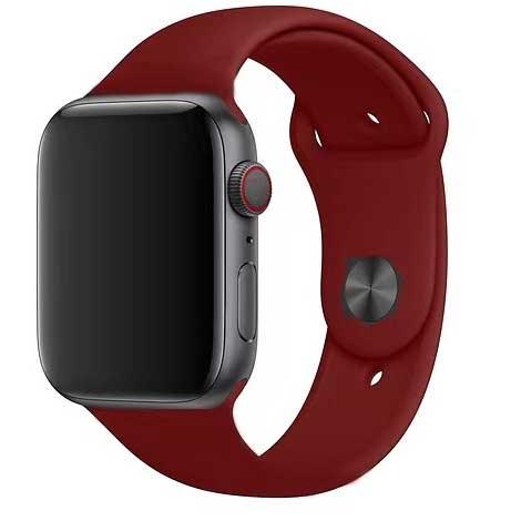 Apple Watch bandje - siliconen - wijnrood