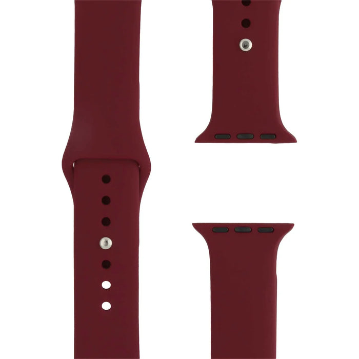 Apple Watch bandje - siliconen - wijnrood