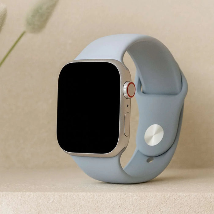 Apple Watch bandje - siliconen - zachtblauw