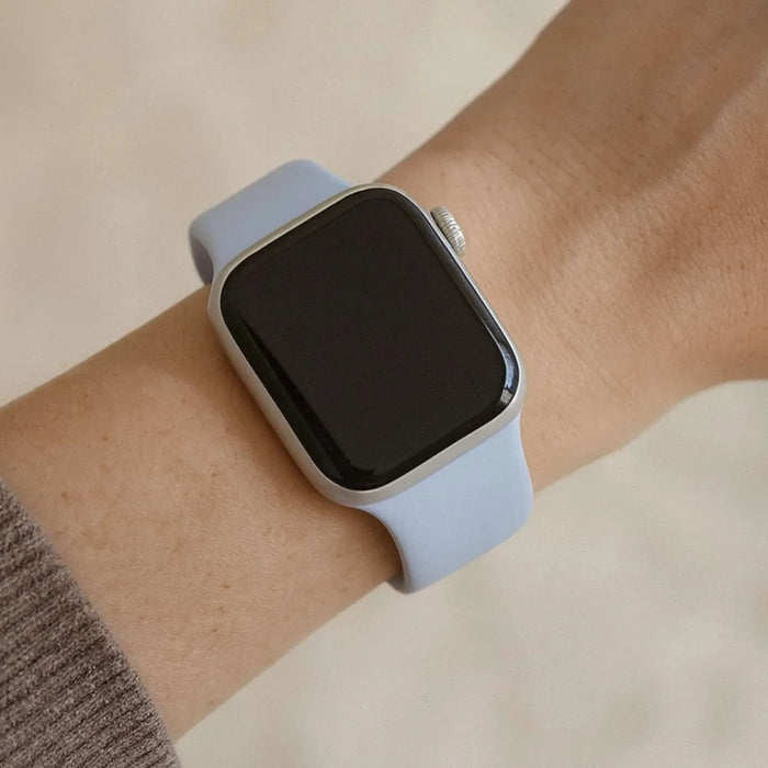 Apple Watch bandje - siliconen - zachtblauw