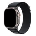 Apple Watch bandje Alpine - nylon - zwart - zilver