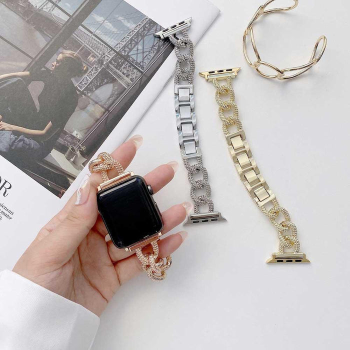 Apple Watch bandje Chain - staal - rose goud
