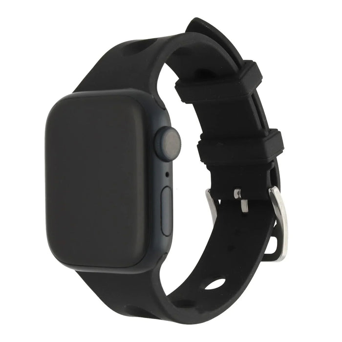 Apple Watch bandje Evelor - siliconen - zwart