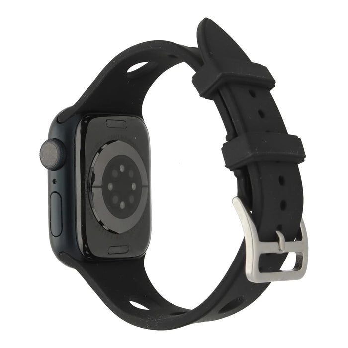 Apple Watch bandje Evelor - siliconen - zwart