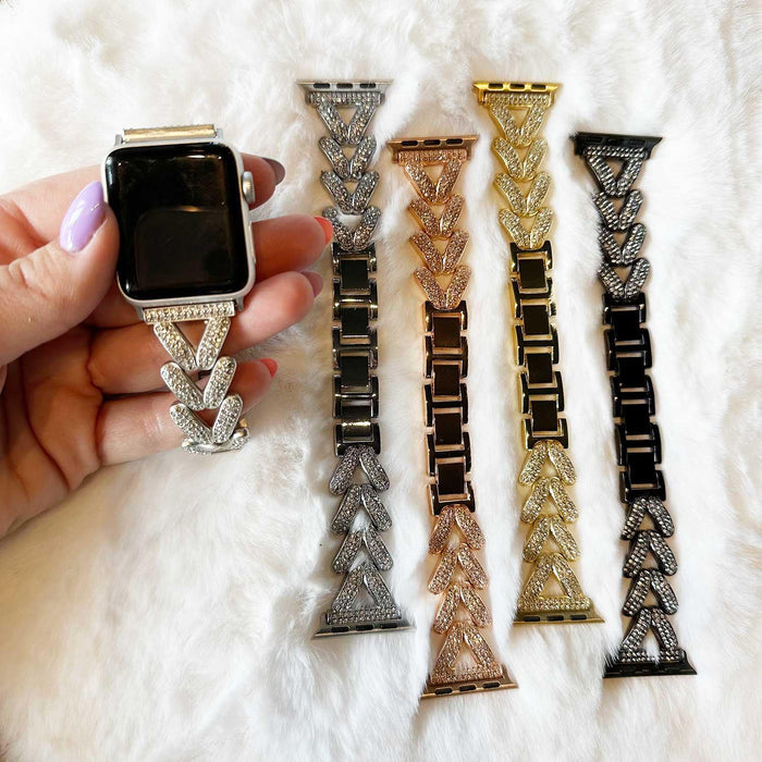 Apple Watch bandje Faye - staal - rose goud