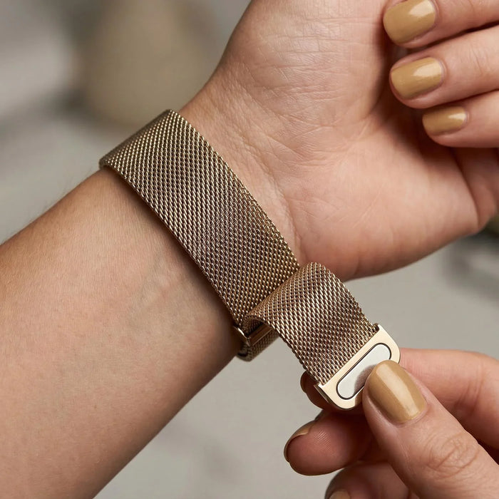 Apple Watch bandje Fiore - milanese - champagne