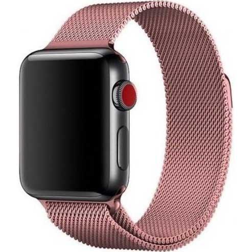 Apple Watch bandje Fiore - milanese - rose rood