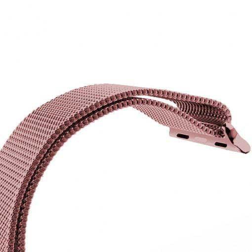 Apple Watch bandje Fiore - milanese - rose rood