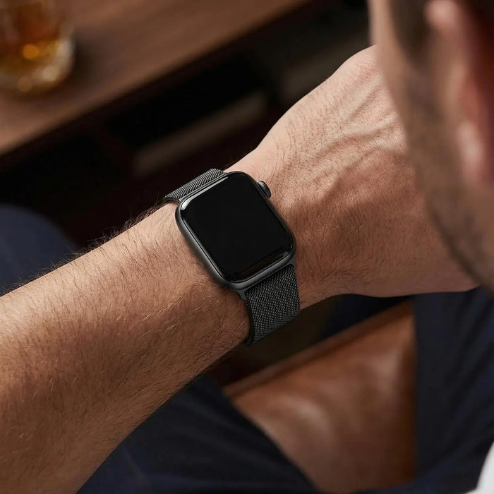 Apple Watch bandje Fiore - milanese - zwart