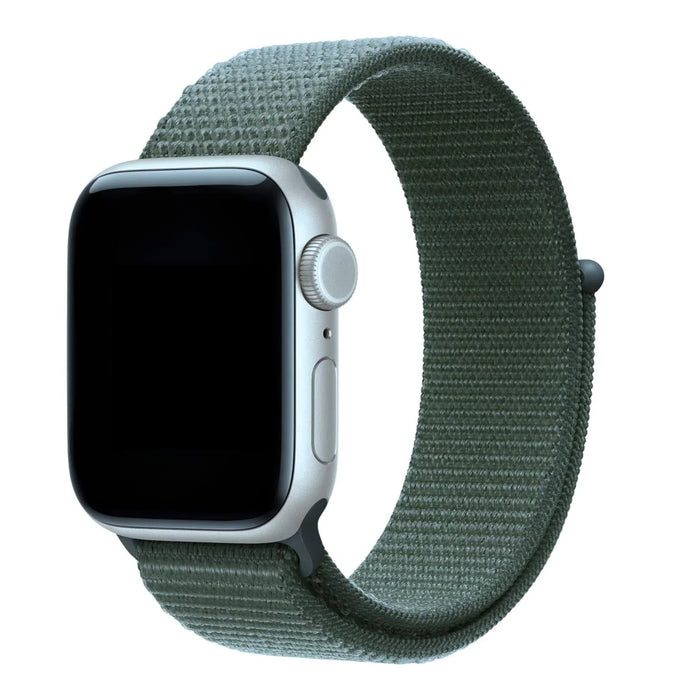 Apple Watch bandje Flyne - geweven - nylon - Bosgroen