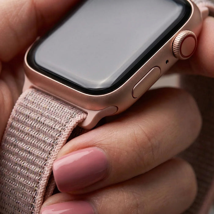 Apple Watch bandje Flyne - geweven - nylon - pink sand