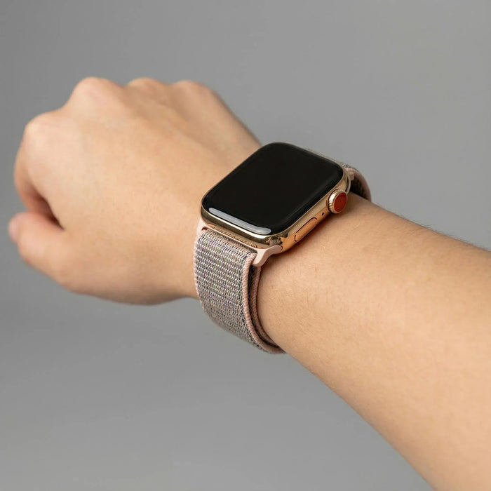 Apple Watch bandje Flyne - geweven - nylon - pink sand