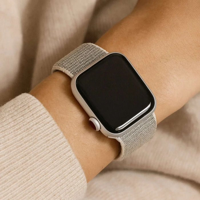 Apple Watch bandje Flyne - geweven - nylon - zeeschelp