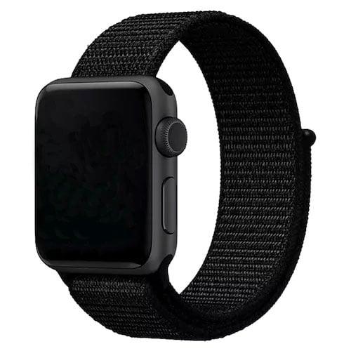 Apple Watch bandje Flyne - geweven - nylon - zwart
