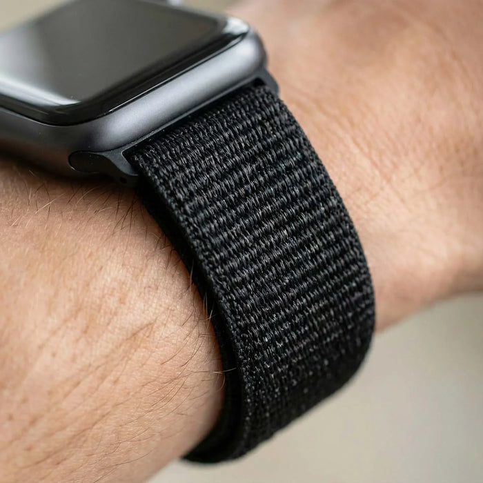 Apple Watch bandje Flyne - geweven - nylon - zwart