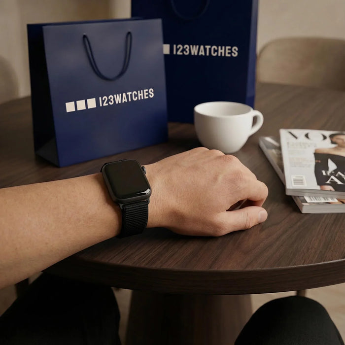 Apple Watch bandje Flyne - geweven - nylon - zwart