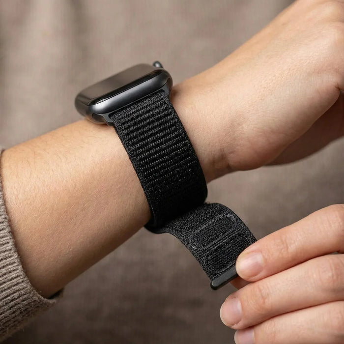 Apple Watch bandje Flyne - geweven - nylon - zwart