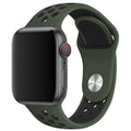Apple Watch bandje Fusion - dubbel - siliconen - army groen zwart