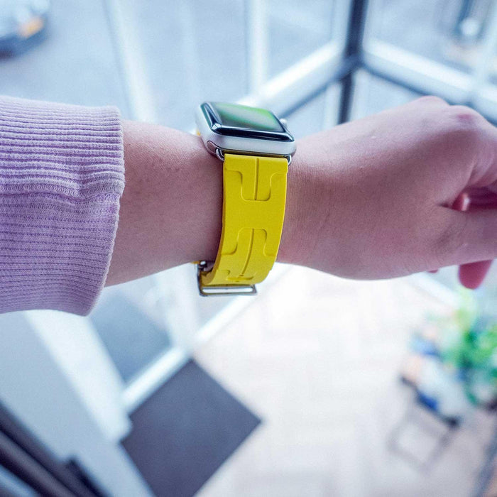 Apple Watch bandje kilim - siliconen - geel