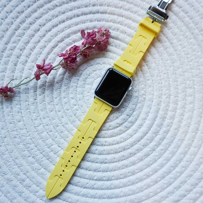 Apple Watch bandje kilim - siliconen - geel