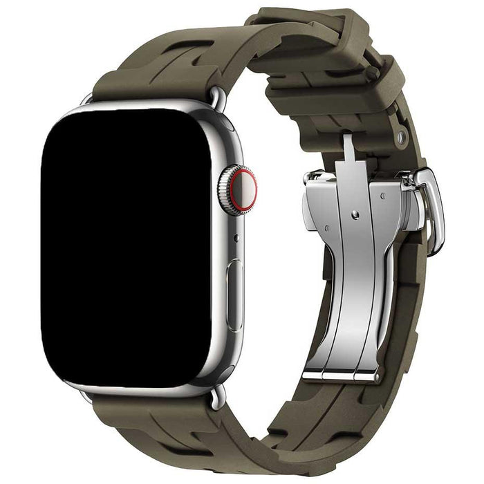 Apple Watch bandje kilim - siliconen - khaki