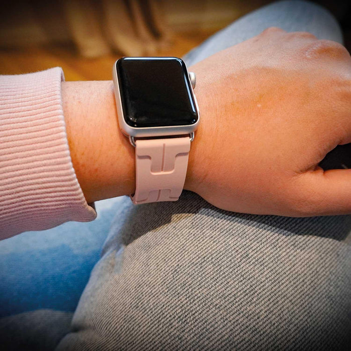 Apple Watch bandje kilim - siliconen - pink sand