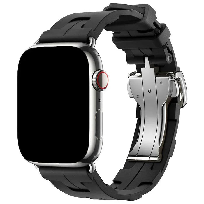 Apple Watch bandje kilim - siliconen - zwart