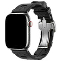 Apple Watch bandje kilim - siliconen - zwart