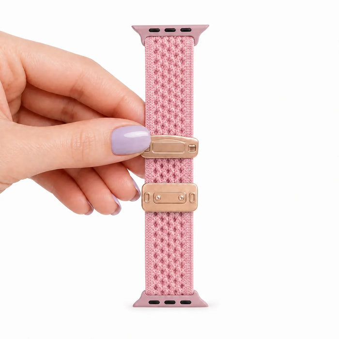 Apple Watch bandje Knit - nylon - roze