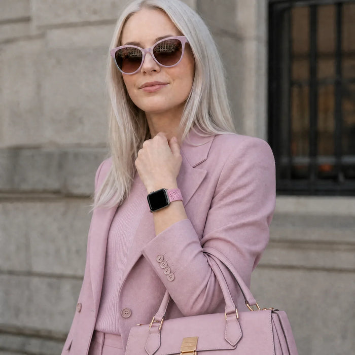 Apple Watch bandje Knit - nylon - roze