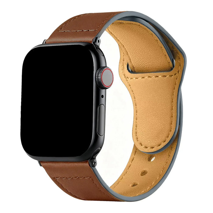Apple Watch bandje Leranzi - leer - bruin