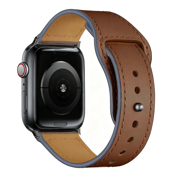 Apple Watch bandje Leranzi - leer - bruin