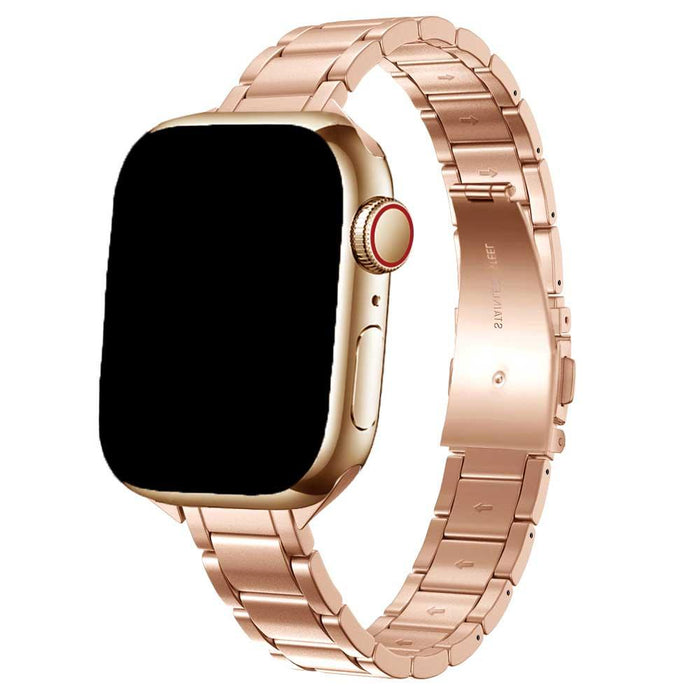 Apple Watch bandje Noor - staal - rose goud