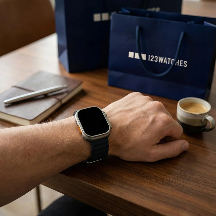 Apple Watch bandje Ocean - siliconen - zwart