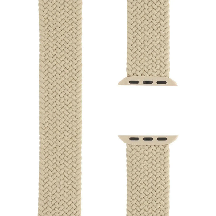 Apple Watch bandje Onyx - gevlochten - solo - nylon - beige