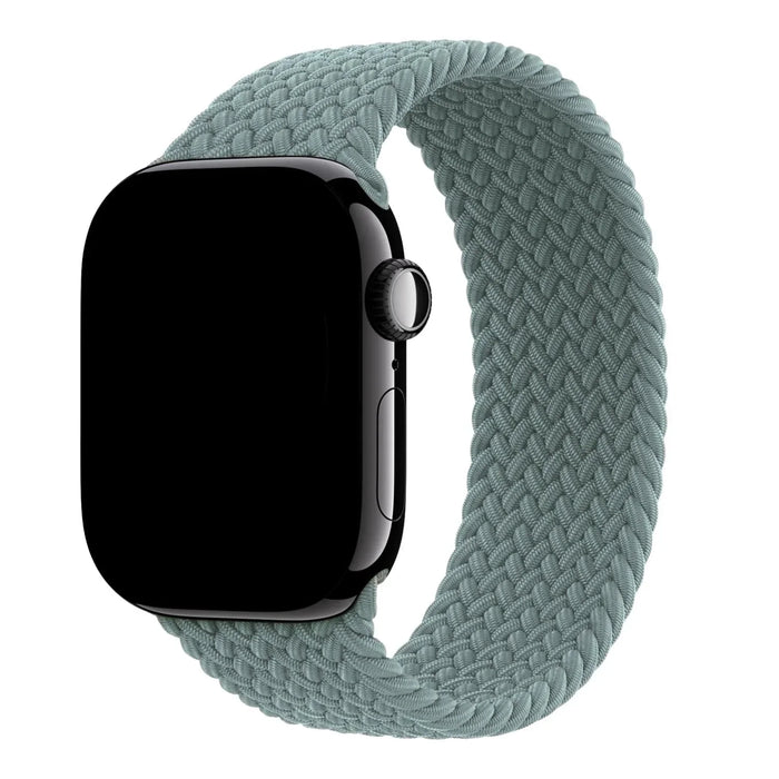 Apple Watch bandje Onyx - gevlochten - solo - nylon - Groengrijs