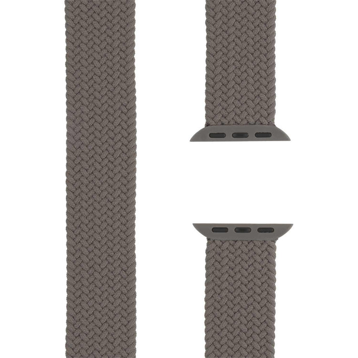 Apple Watch bandje Onyx - gevlochten - solo - nylon - klei