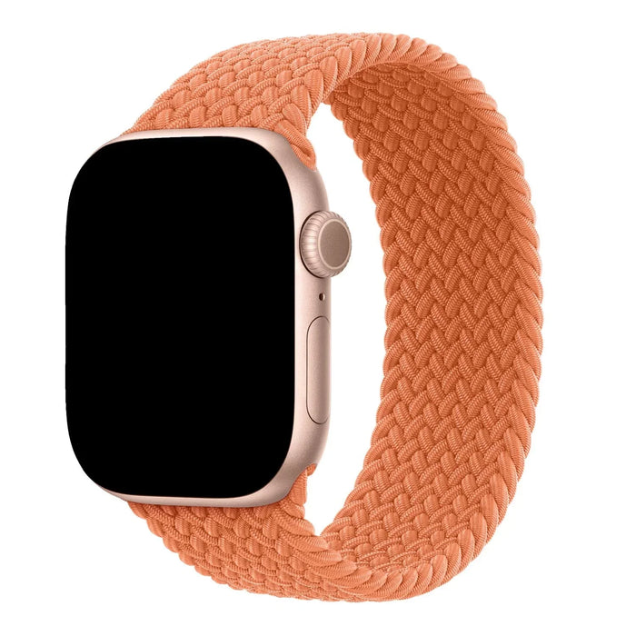 Apple Watch bandje Onyx - gevlochten - solo - nylon - Kurkuma